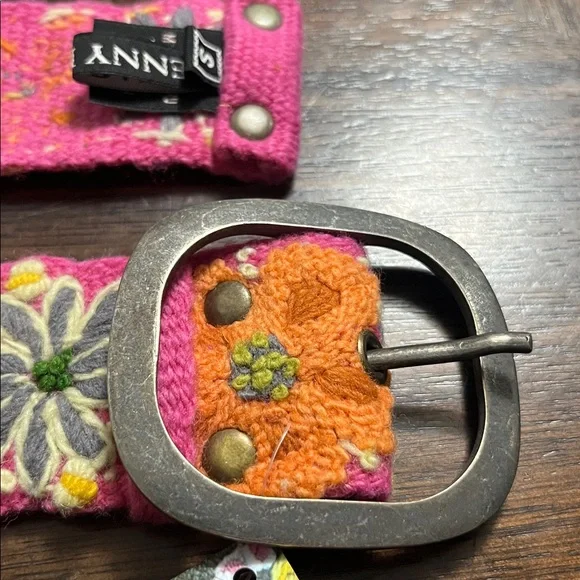 JENNY KRAUSS WILDFLOWERS WOOL BELT HANDMADE PERU SUNDANCE SMALL WOMEN’S BELT - Picture 7 of 7